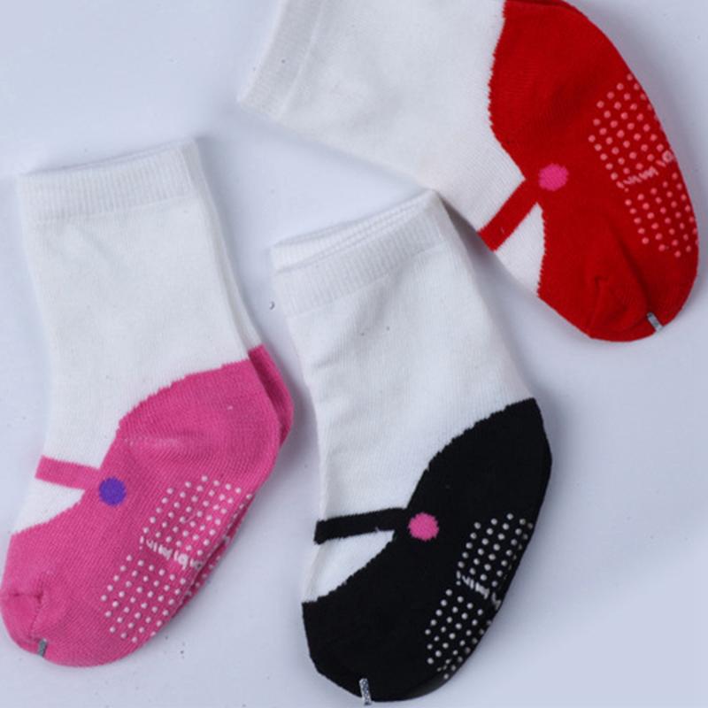 Baby Girl Anti-slip Floor Socks Cotton Patchwork Breathable Short Socks 4