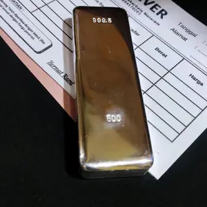 Perak murni batangan 999 500gr cocok untuk investasi