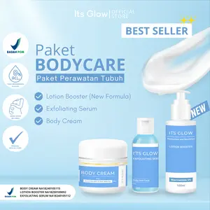 ITS GLOW Paket Bodycare Isi 3 Body Lotion Serum Exfo Body Cream Mencerahkan Kulit dan Tubuh Perawatan Lengkap