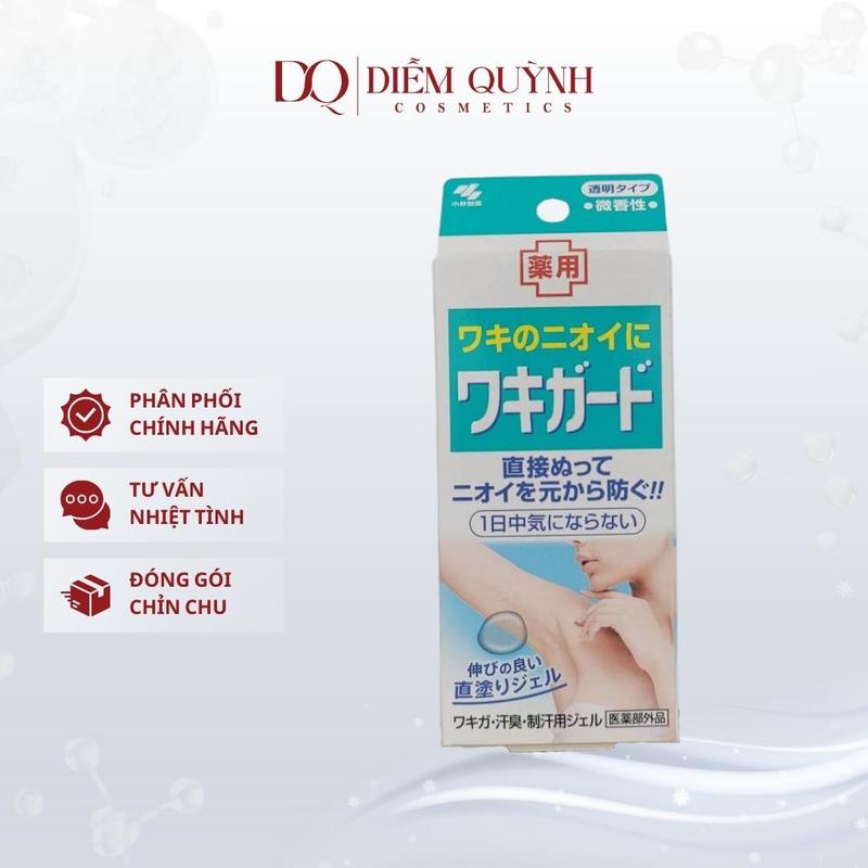 Gel Khử Mùi Hôi Nách Kobayashi Wakigard Nhật Bản tuýp 50g Ngăn Tiết Mồ Hôi, Dưỡng Ẩm, Thẩm Thấu Tốt | Diễm Quỳnh Cosmetics