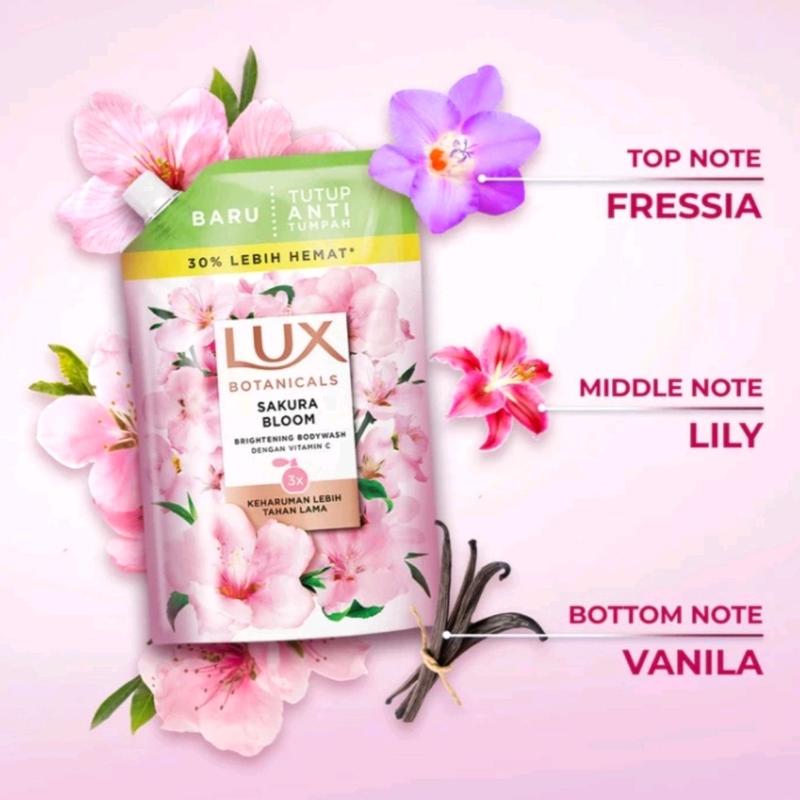 Lux body wash magical orchid 825ml sabun cair reffil 3