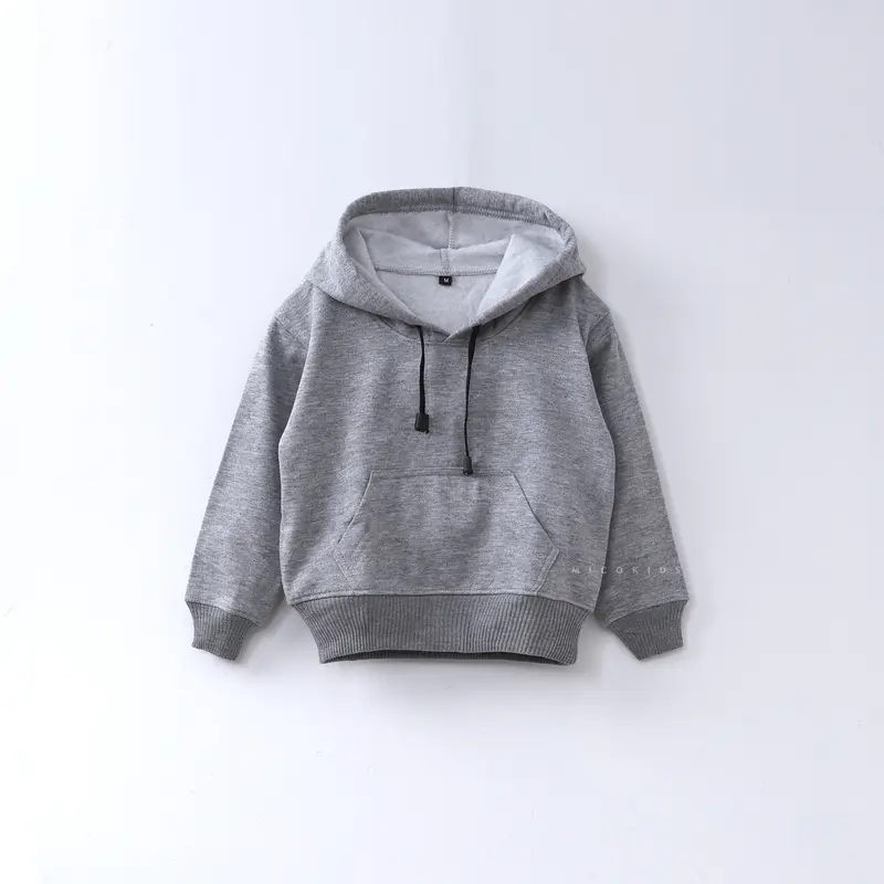 Micokids - Jaket Kupluk Anak Sweater Hoodie Tali Polos Katun Fleece Premium Super Soft 1 - 10 Tahun Pakaian Baju Fashion Laki-Laki Perempuan 6