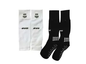Kaos Kaki AVO Anti Slip Sepakbola Futsal Panjang Pendek Hitam Putih kaos  kaki kaos  kaki kaos  kaki bola