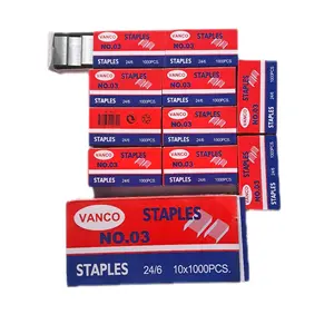 (1 Box  10 kotak) ISI STAPLES VANCO NO. 3 / 24/6 / Isi Steples Besar NO 3 1 Box Isi 10 Kotak Binder Stationery