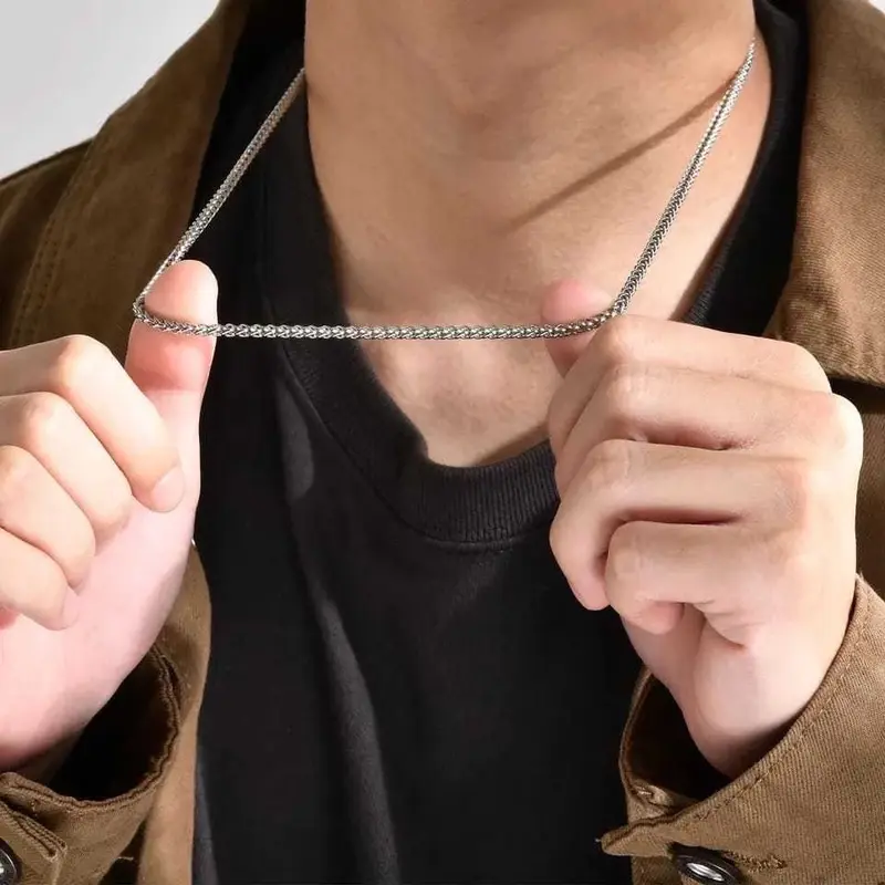 ￼KALUNG TITANIUM MODEL KELABANG PRIA WANITA TERBARU ANTI KARAT DAN TIDAK MUDAH LUNTUR STAILEES STEEL BAJA PUTIH Silver #5 1