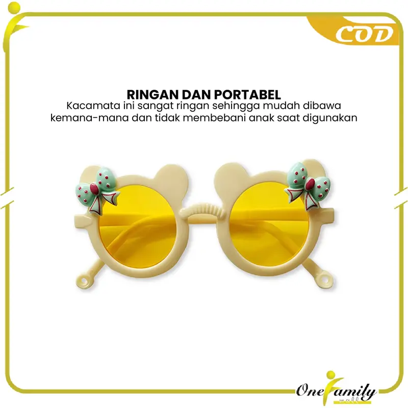 [COD] OFM C1129 Kacamata Hitam Anak Imut Anti Radiasi Sunglasses Kids 5