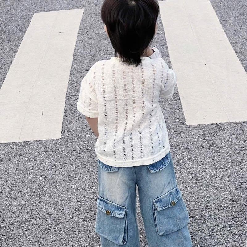 <ST> sét bò mềm phối áo lưới cotton mềm màu trắng 1