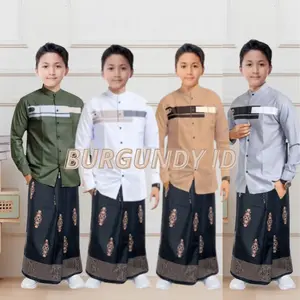 Promo set SARKO anak instan dan baju koko usia 6-14 thn bahan adem pinggang karet nyaman di pakai motif jordan