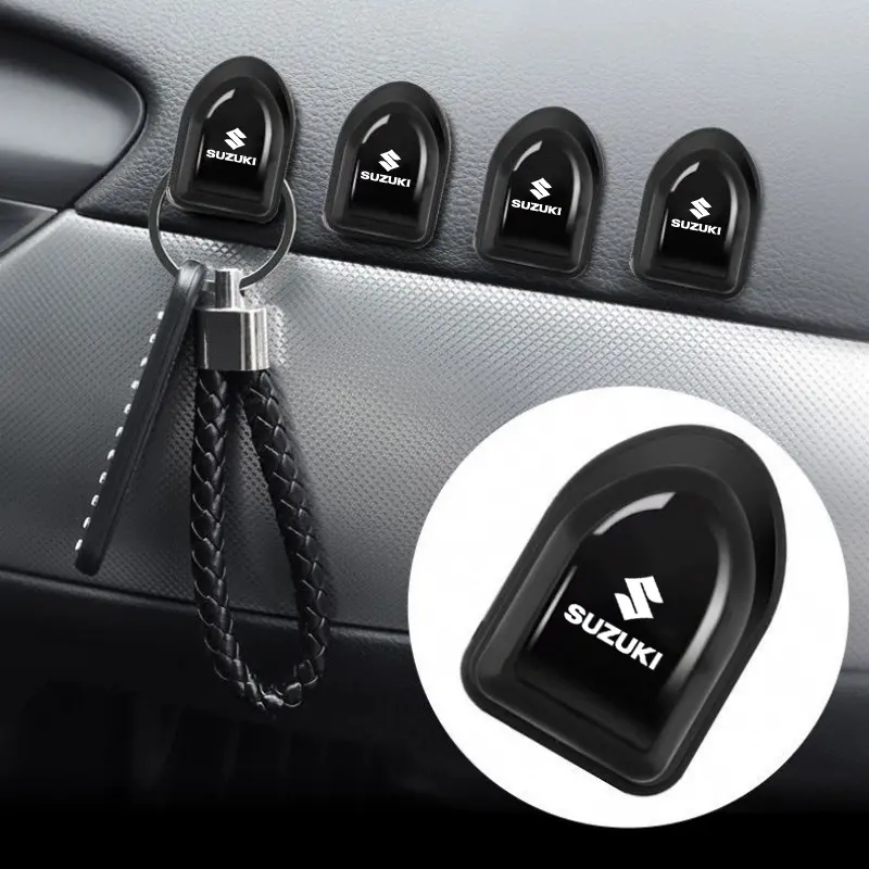 1PCS/4PCS Car ABS Mini Hook Suitable for Suzuki SWIFT CIAZ XL7 CELERIO ERTIGA DZIRE S-PRESSO VITARA APV JIMMY CARRY USB Data Cable Hook Key Mask Multi-function Flexible Storage Hook Sticker