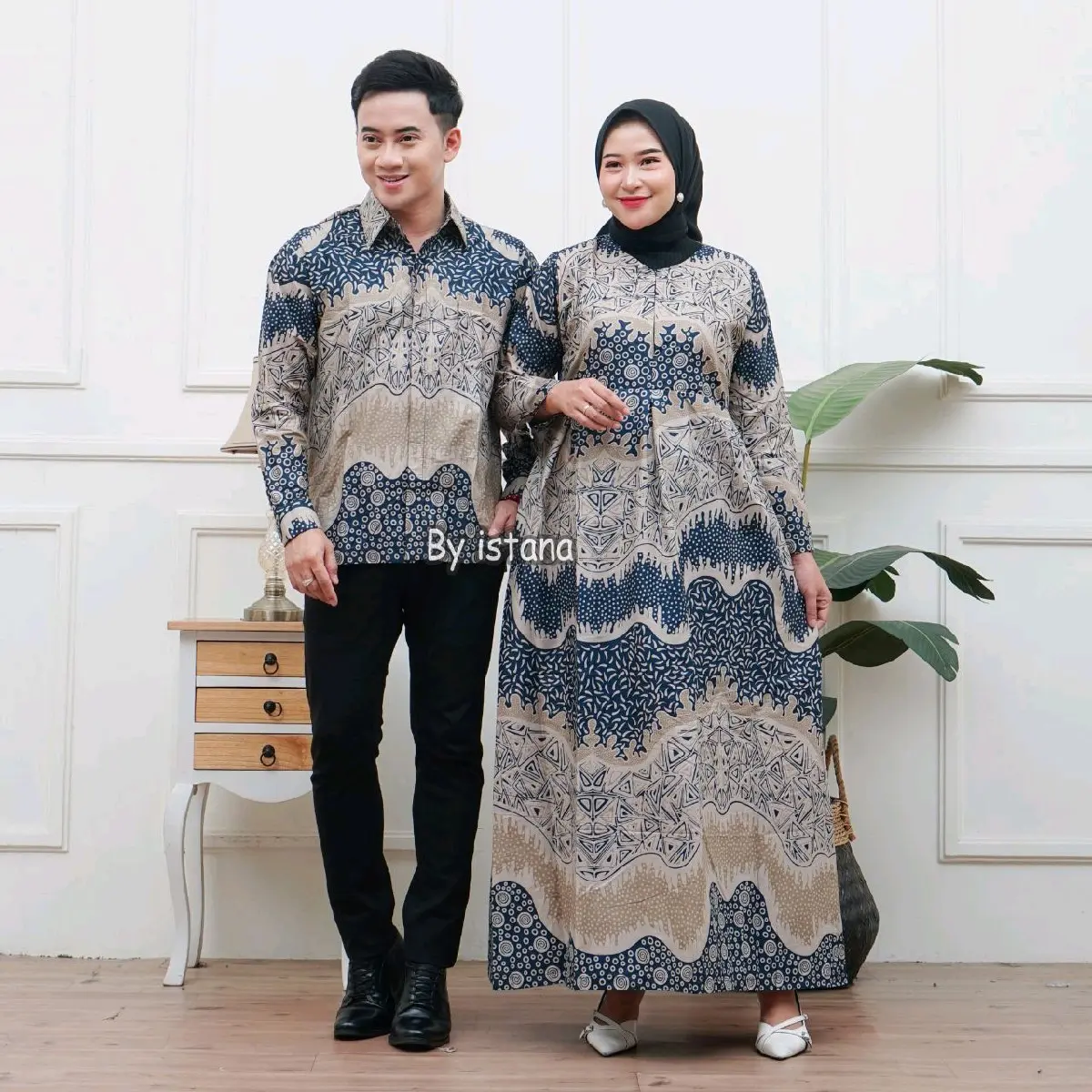 Batik Couple Suami Istri Katun Ready Sampai LD 120 Pasangan