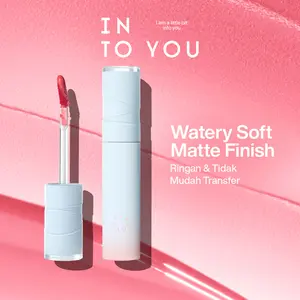 INTO YOU Watery Lip Matt Dewy Matte Finish Melembapkan Tahan Lama Tidak Transfer Lip Glaze Natural untuk Daily Look Date