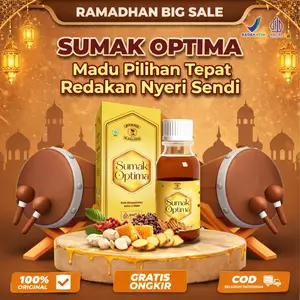 SUMAK OPTIMA FORMULA HERBAL - MADU SUMAK OPTIMA BERMANFAAT REDAKAN PEGAL LINU PADA SENDI DAN OTOT | 100% HERBAL SUDAH BPOM & HALAL MUI Bahan Botol