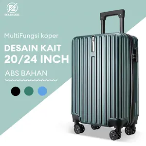 BoldEdge Koper Travel 20/24 Inch koper kabin Dengan Pengait, Roda 360° Putar, Bahan ABS Kuat
