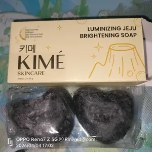 KIME Luminizing Jeju Brightening Soap - Sabun Batang Pemutih Badan dan Wajah dengan Volcanic Ash [BUY 1 BOX GET 2 BATANG]