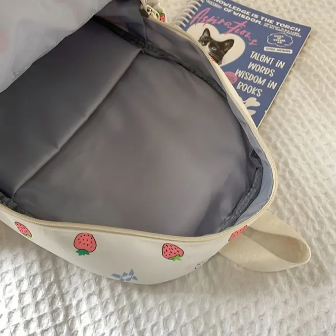Mismi Joy Bag Tas Ransel Wanita Korean Style Strawberry Love School Backpack Perempuan Trendy - 42J 7