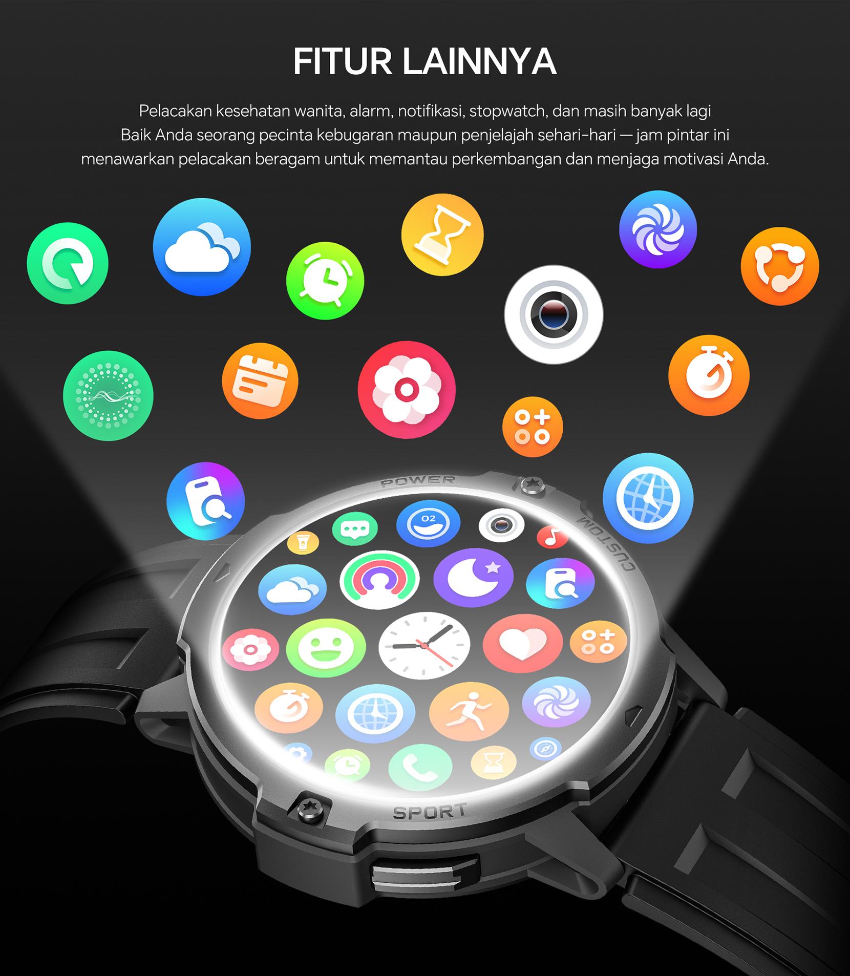 【Peluncuran Produk Baru】Citijungle GPS Smartwatch APEX1, 1.46‘’ Layar IPS Resolusi Tinggi, Dilengkapi GPS dan Giroskop Enam Sumbu, Tahan Air hingga 20 Meter (2ATM), Fitur Cerdas, Daya Tahan Baterai Super Lama, Koneksi Bluetooth.