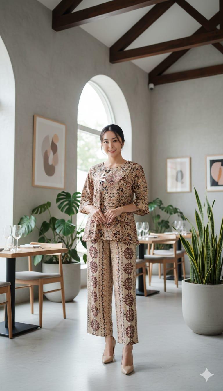 One Set Keisya Bahan Rayon Premium Lengan 7/8 Setelan Terbaru Kekinian