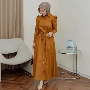 ALAIA PUFFY DRESS by Dippew | Dress Poplin Strech Daily Button