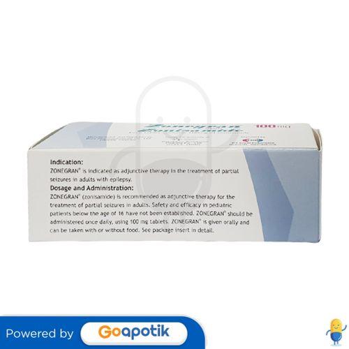ZONEGRAN 100 MG BOX 100 TABLET