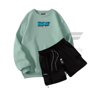 SATU STEL CREWNECK WARNA TERBARU PRIA/WANITA BAHAN FLEECE TEBAL BRAND LOKAL