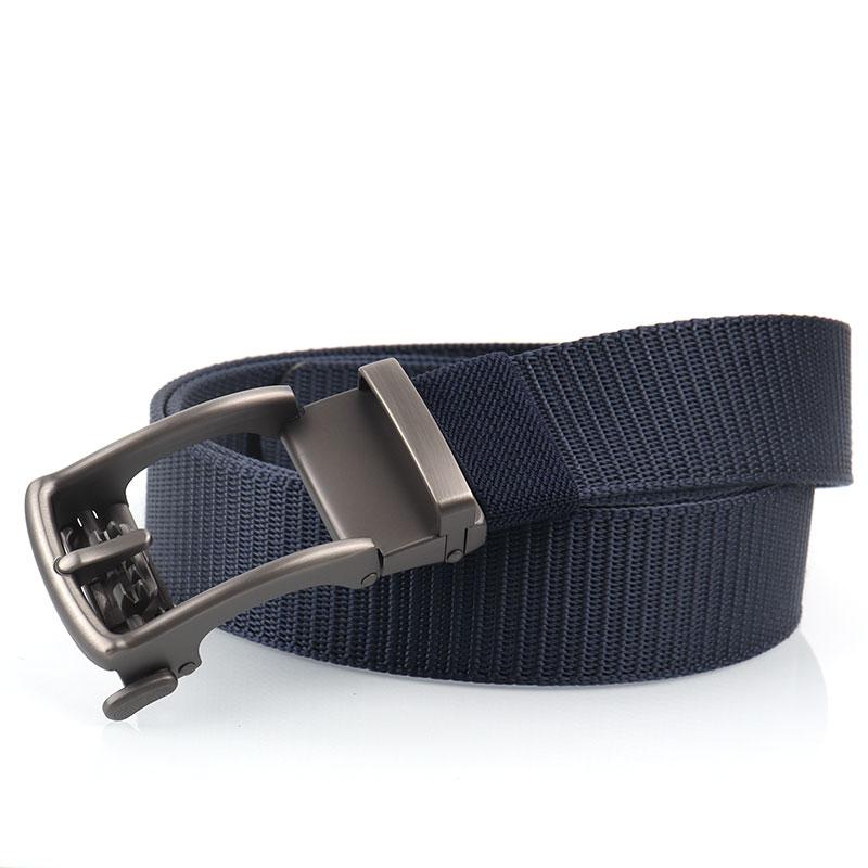 Product Introduction of Automatic buckle belt men&#39;s canvas belt young and middle-aged casual business belt buckle-free outdoor military training extended belt 8