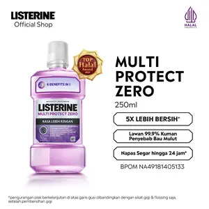 LISTERINE Multi Protect Zero 250 ml - Cairan Obat Kumur Mulut Antiseptic - Membersihkan Gusi