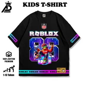 [Free Stiker Nama] ANDAMI T-Shirt Kaos Distro Fashion Anak Roblox Viral Motif Baseball Angka Untuk Usia 1-13 Tahun Bahan 100% Katun / Cotton Combed Premium