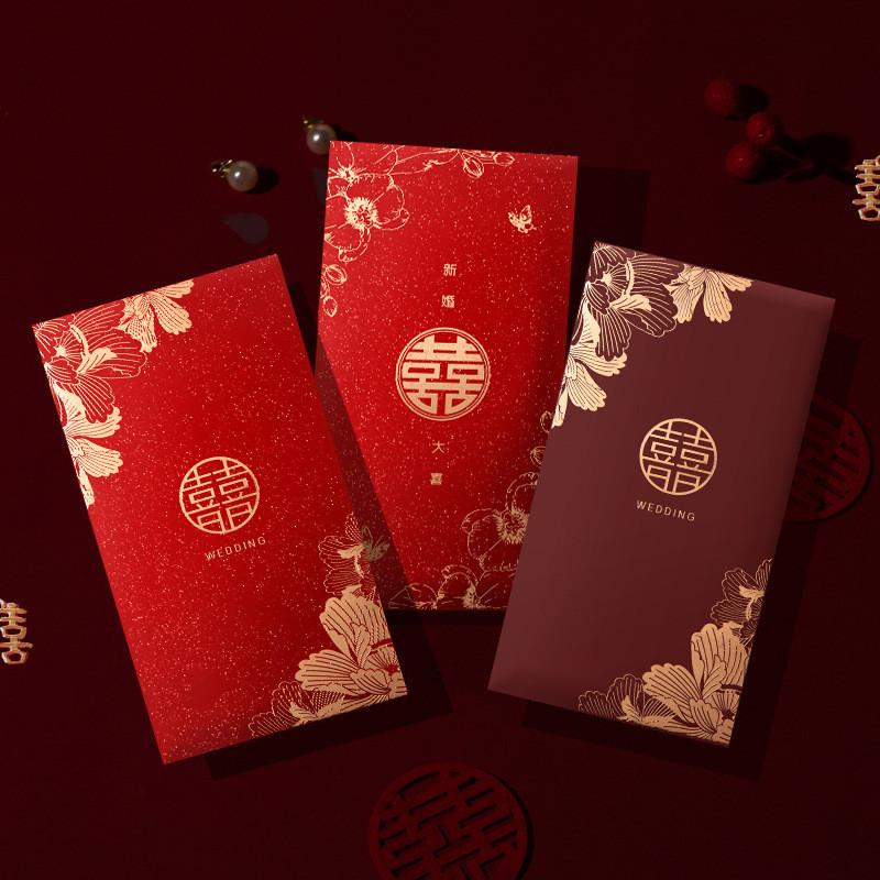 Product Introduction of 10Pcs\set Wedding Angbao CNY Wedding Hongbao High-grade Tot Stamping Red Packet 1