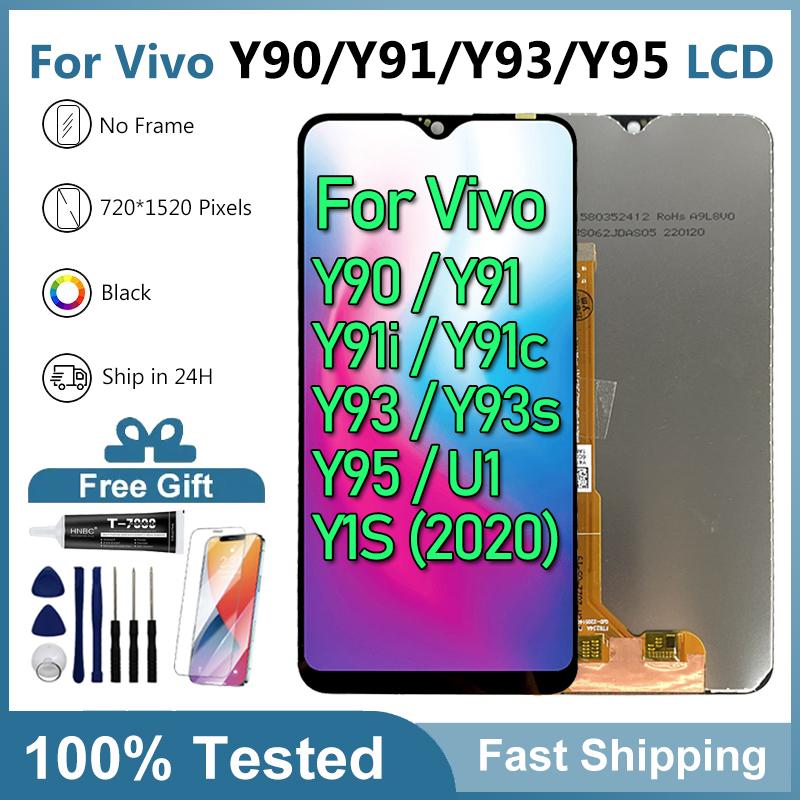 LCD Màn Hình Cảm Ứng Tương Thích Với VIVO Y90 Y91 Y91i Y91c Y93 Y93s Y95 U1 Màn Hình Hiển Thị 6.2 Inch Lắp Ráp Số Hóa Tặng Kèm Dụng Cụ Phục Hồi Keo Và Màng Bảo Vệ Thích Hợp Để Sửa Chữa
