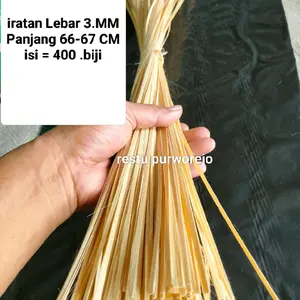 iratan bambu Lebar 3MM isi 400 biji P 66-67 CM.