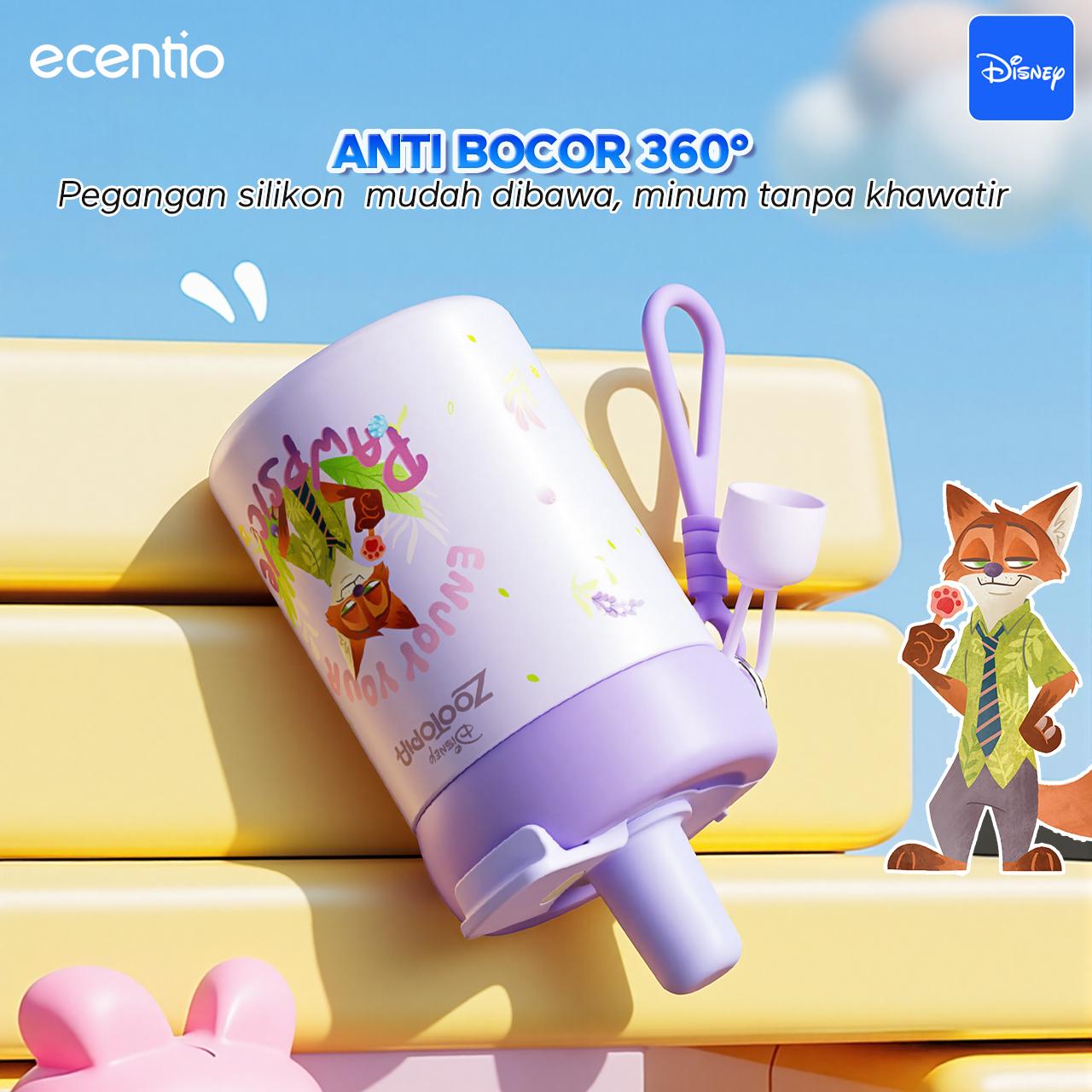 Zootopia ecentio tumbler stainless Disney Co-brand 750ml/ 500ml tahan panas dingin 24 jam botol minum lucu aesthetic portable