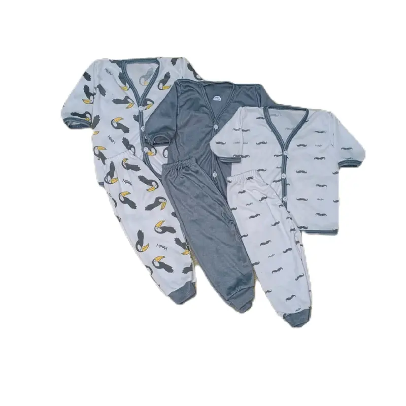 3pcs baju panjang + celana bayi baru lahir baju bayi newborn setelan bayi unisex 0