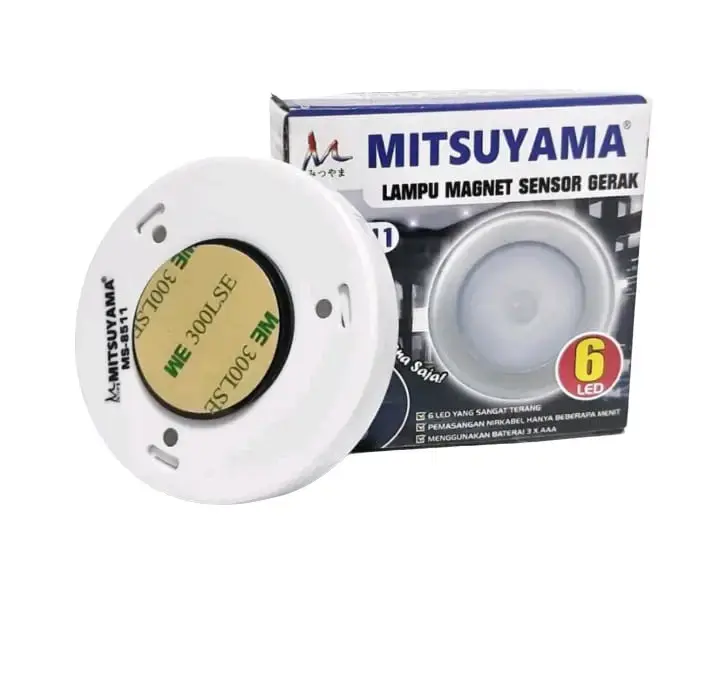 Lampu LED Magnet Sensor Mitsuyama Super Terang Sangat Efektif Putih