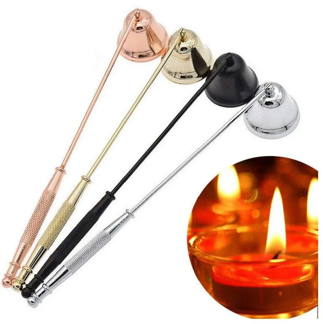 Stainless Steel Candle Snuffer Extinguisher - Silver / Gold / Rose Gold