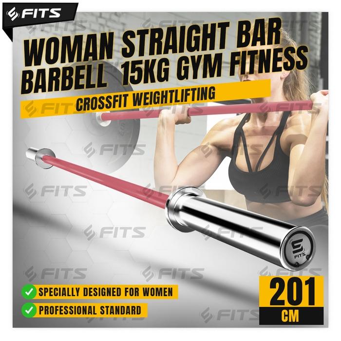 Gambar FITS Woman Straight Bar Barbel 15Kg Gym Fitness Crossfit Weightlifting dari SFIDN FITS Shop Kota Tangerang Selatan Tokopedia