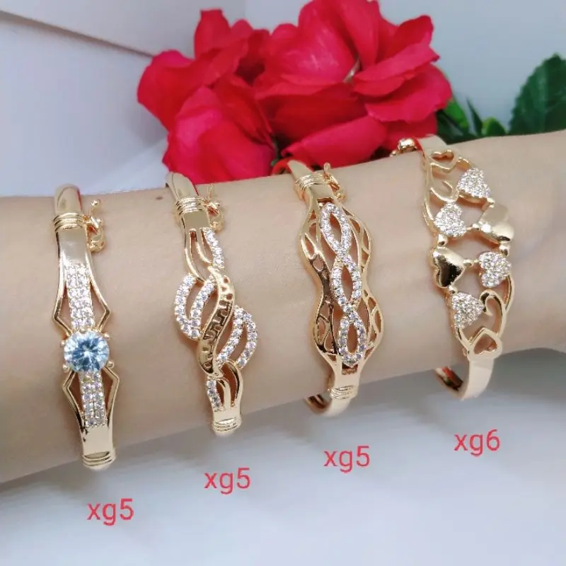 TERLARISSS Gelang Tangan Bangle Wanita Titanium Xuping Perhiasan Aksesoris Fashion Anti Karat ( FREE COD ) Batu Berlian gelang