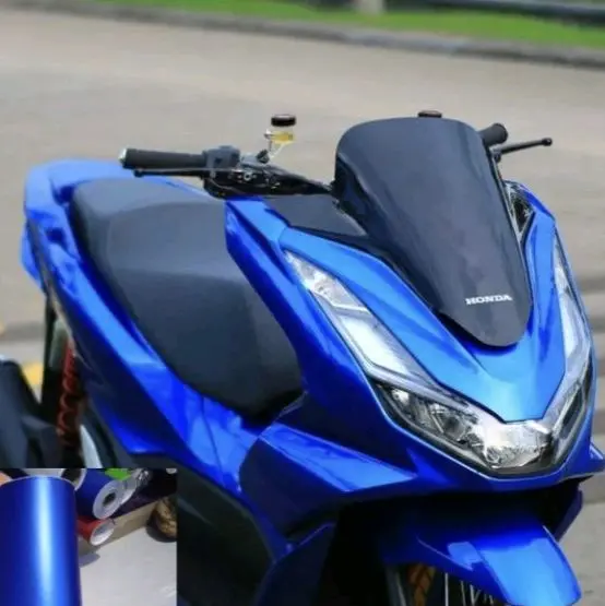 Scotlet sticker Biru Metalic/scotlet Biru Tua premium L50cm