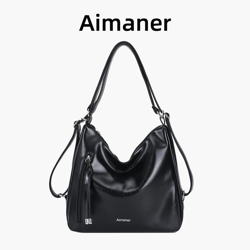Túi Xách Tote Nữ Đa Năng, Da PU Mềm Bóng, Thiết Kế Thời Trang, Đeo Chéo/Đeo Vai – Aimaner 6604