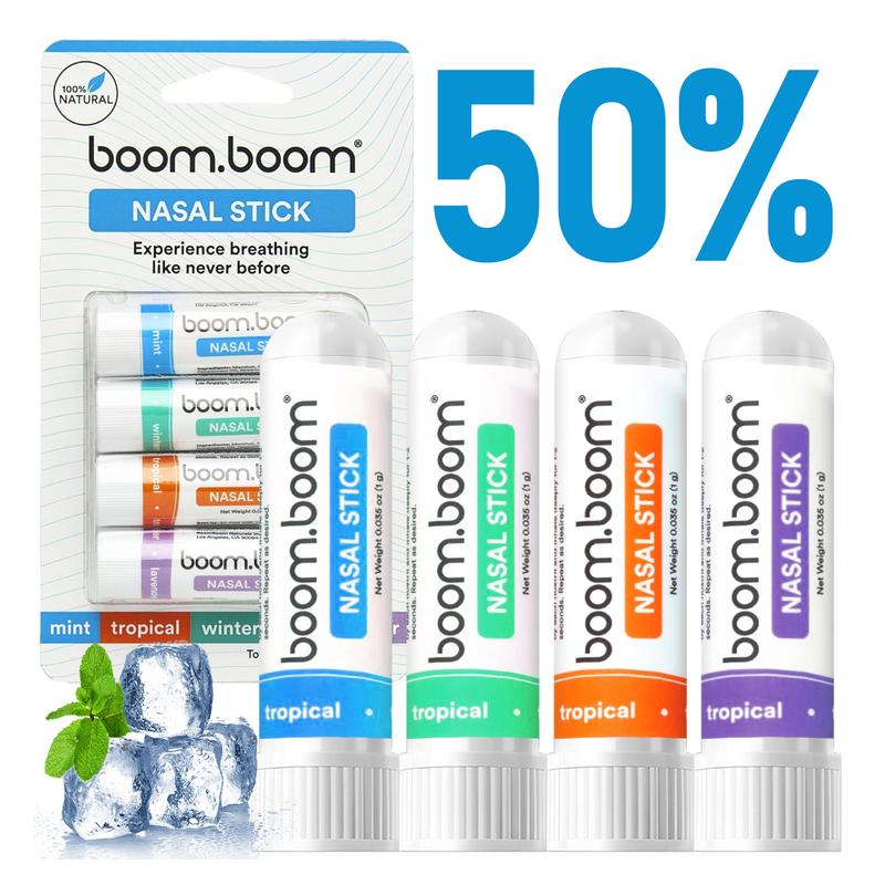 TikTok Shop: boom Nasal Stick Boost Energy Set, Nose Inhaler Stick, Nasal  Stick, Nasal Stick Inhaler, Natural Mint Nasal Sticks for Breathing (Set of  4)