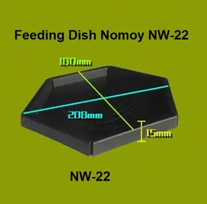 Feeding Dish Reptile Plastik Segi 6 Hitam Water Dish 18cm Nomoy NW-22