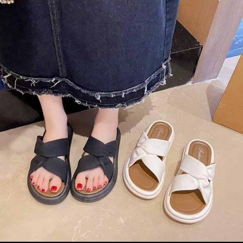 SepretSlideWanitaDesainFrench SoleTebalDenganSensasiMemiiatKotoran CocokUntukLiburanPantai&LookTrendi ShoesSandal