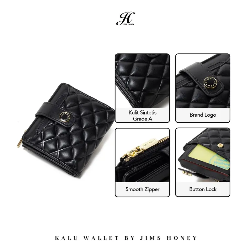 [ BEST DEAL, OWNER'S CHOICE!!! ] JIMS HONEY - Kalu wallet (FREE BOX) - Dompet wanita Kartu Kulit Uang kecil women 2