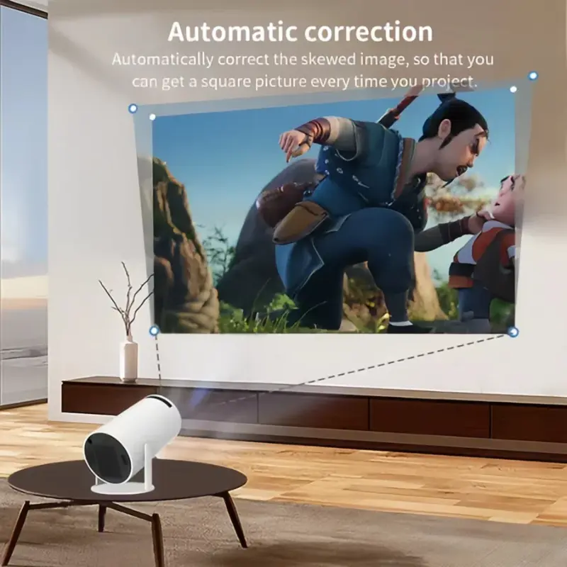 Proyektor HY300pro 4K 1280* 720P CinemaBig Screen Experience with Premium 360 Sound 180° Rotating5.0 Bluetooth  Compatible With Android/iOS/Windows/TV 5