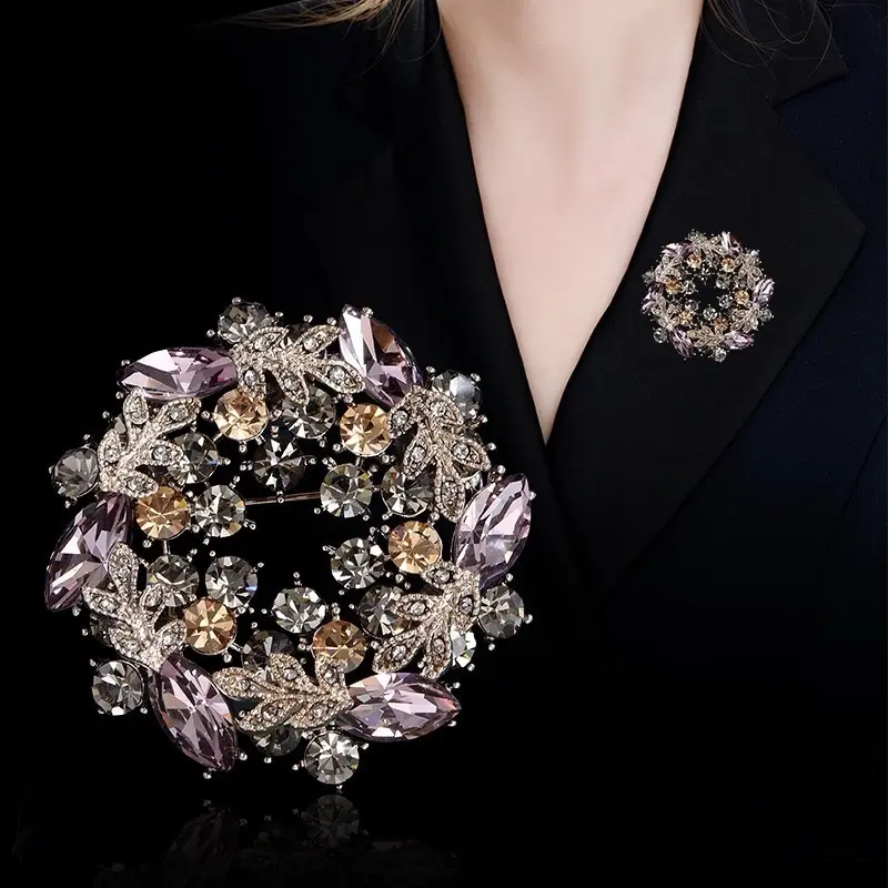 Bros Bunga Bauhinia Korsase Diamond Aksesoris Fashion - Clips