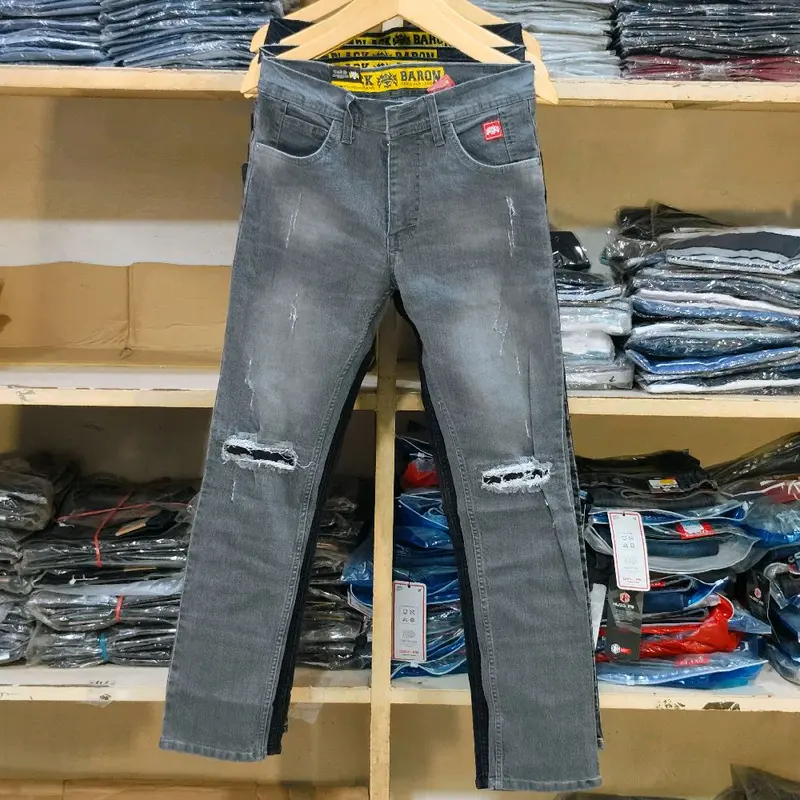 Blackbaron celana jeans sobek pria celana panjang pria model slimfit skinny bahan stret melar 3
