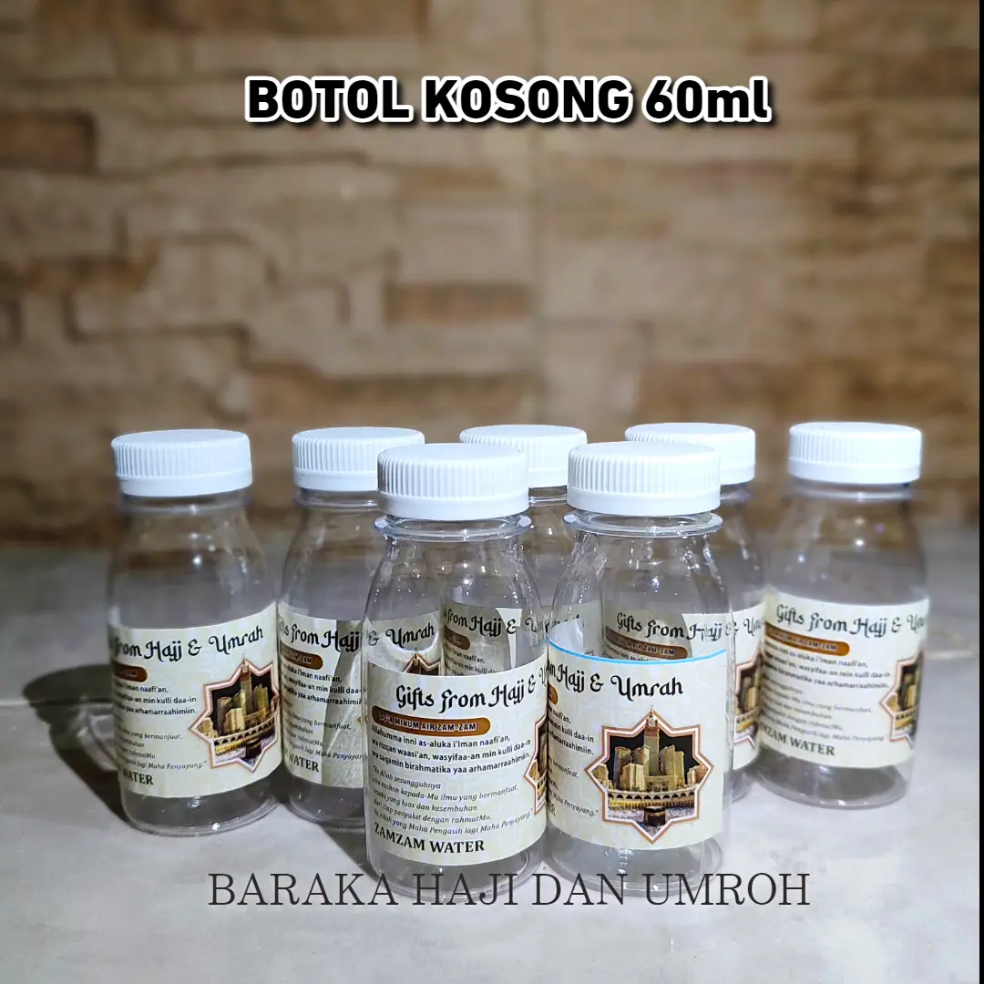 Botol Kosong Air Zamzam 60ml 1pack Striker Cream