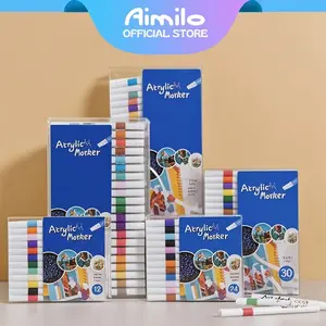[READY] Aimilo Spidol Acrylic Marker Spidol Warna Warni 1 Set DIY Painting Akrilik Marker 48/60/80 Warna