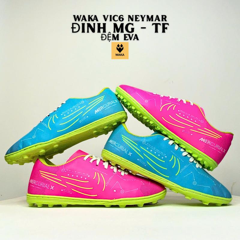 Vic 6 Giày Bóng Đá Waka Đế Đệm EVA Đinh MG