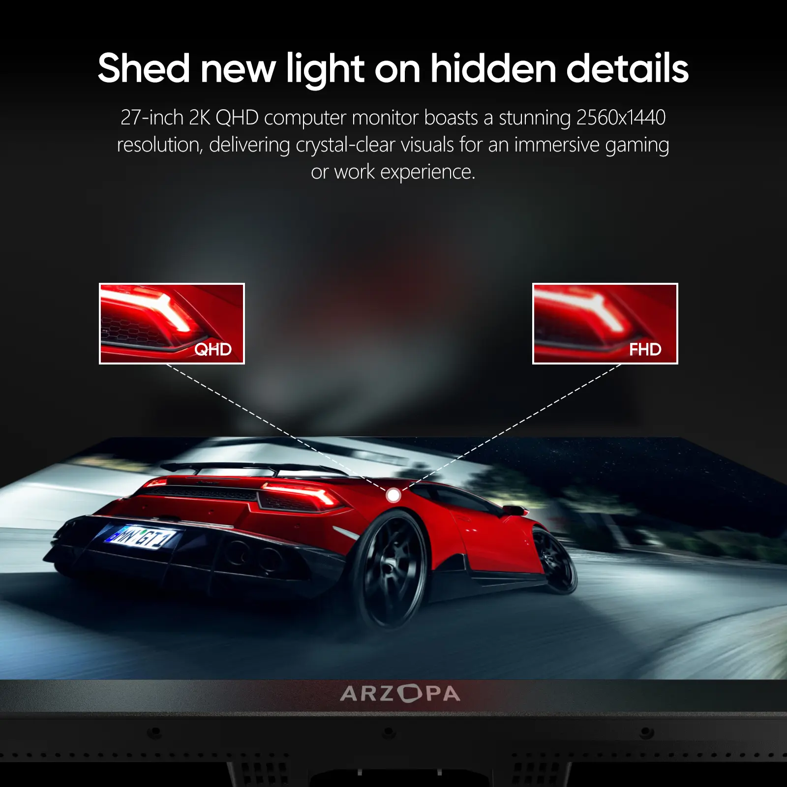 ARZOPA M1RC 27 " Màn hình chơi game, Độ phân giải 2K QHD 2560x1440, IPS nhanh, Màn hình PC máy tính, 115% sRGB, Adaptive-Sync 1ms, 1x Cổng hiển thị 1.4, 1x HDMI 2.0, 1x USB-C | BigBuy360 - bigbuy360.vn ARZOPA M1RC 27 " Màn hình chơi game, Độ phân giải 2K QHD 2560x1440, IPS nhanh, Màn hình PC máy tính, 115% sRGB, Adaptive-Sync 1ms, 1x Cổng hiển thị 1.4, 1x HDMI 2.0, 1x USB-C | BigBuy360 - bigbuy360.vn