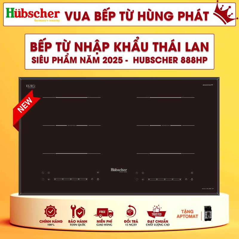 Bếp Từ Nhập Khẩu Thái Lan - Bếp Từ Đôi HUBSHCER 888HP - 2025-2 Đầy Đủ Tính Năng Bảo Hành 3 Năm